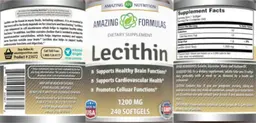 Label for Lecithin 1200 mg