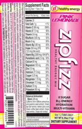 Label for Zipfizz Pink Lemonade