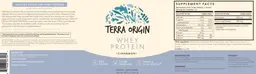 Label for Whey Protein Cinnamon