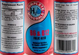Label for B6 & B12 Folic Acid