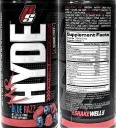Label for Mr Hyde Intense Energy Shot Blue Razz