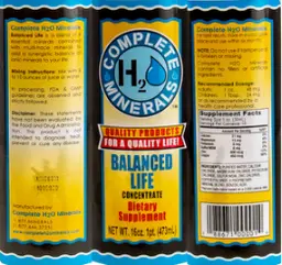 Label for Balanced Life Concentrate