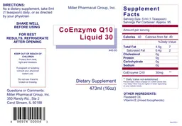 Label for CoEnzyme Q10 Liquid 30