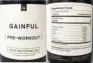 Label for Gainful Pre-Workout Sour Watermelon
