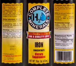 Label for Iron Concentrate