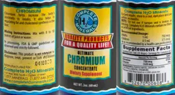 Label for Ultimate Chromium Concentrate