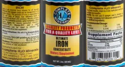 Label for Ultimate Iron Concentrate