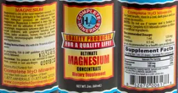 Label for Ultimate Magnesium Concentrate