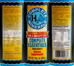 Label for Complete Essentials Concentrate