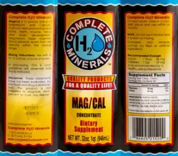 Label for Mag/Cal Concentrate