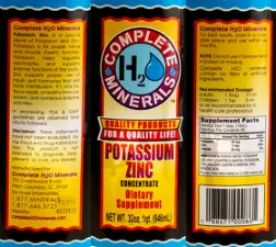 Label for Potassium Zinc Concentrate