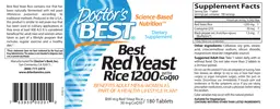 Label for Best Red Yeast Rice 1200 With CoQ10