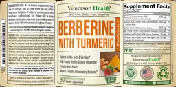 Label for Berberine with Turmeric