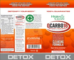 Label for QCarbo16 Strawberry-Mango Flavor