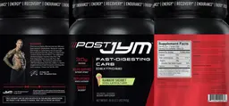 Label for Post JYM Fast-Digesting Carb Rainbow Sherbet