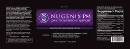 Label for ZMA Testosterone Support