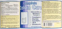 Label for Complete Colon Care