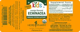 Label for Kids Orange-Flavored Echinacea Alcohol Free