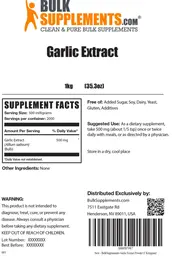 Label for Garlic Extract