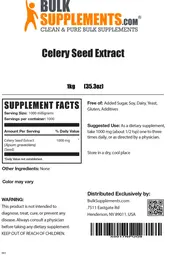 Label for Celery Seed Extract