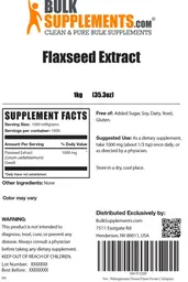 Label for Flaxseed Extract