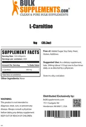 Label for L-Carnitine