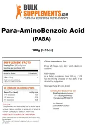 Label for Para-AminoBenzoic Acid