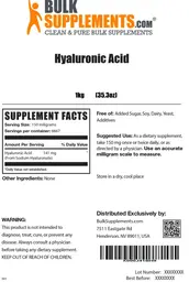 Label for Hyaluronic Acid