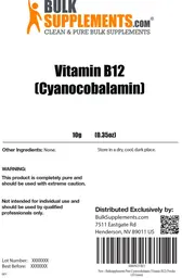 Label for Vitamin B12 (Cyanocobalamin)