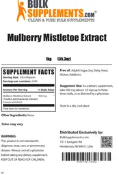 Label for Mulberry Mistletoe Extract