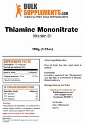 Label for Thiamine Mononitrate