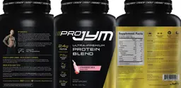 Label for Pro JYM Strawberry Milk
