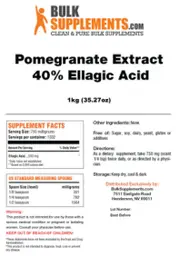 Label for Pomegranate Extract 40% Ellagic Acid