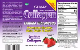 Label for Collagen Strawberry Flavor