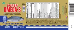 Label for Super Omega-3 1000 mg