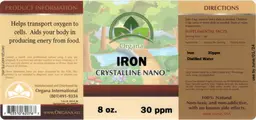 Label for Iron 30 ppm