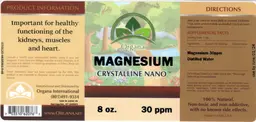 Label for Magnesium 30 ppm