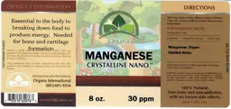 Label for Manganese 30 ppm