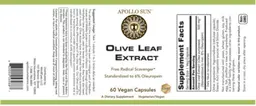 Label for Olive Leaf Extract