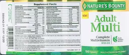 Label for Adult Multi