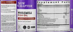Label for Wholemega Fish Oil