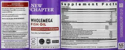 Label for Wholemega Fish Oil