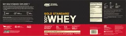 Label for Gold Standard 100% Whey Vanilla Ice Cream