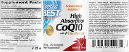 Label for High Absorption CoQ10 100 mg