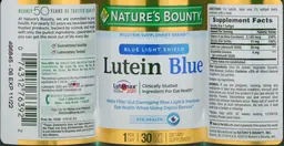 Label for Lutein Blue