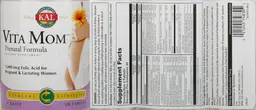 Label for Vita Mom Prenatal Formula