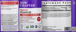 Label for Vitamin D3 2000 IU