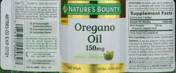 Label for Oregano Oil 150 mg