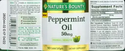 Label for Peppermint Oil 50 mg