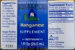 Label for 8 Manganese
